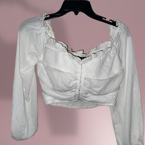 Windsor White Ruffled Blouse